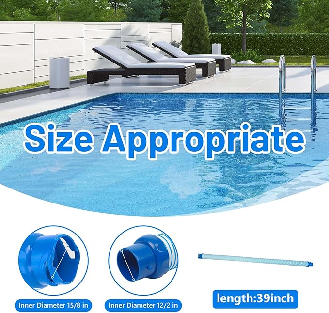 One Year Warranty 9 Pack R0527700 Pool Cleaning Vacuum Hoses，Fast Twist Lock Hose Replacement Kit Compatible with MX6,X7,T3,T5 Swimming Pool Cleaner