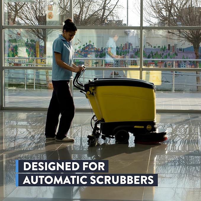 Scrubbles Low Foaming Automatic Floor Cleaner, Industrial Strength Concentrate - Deep Cleaning Solution for Concrete Floors, 2oz Per Gallon of Hot Water, 1 Gallon, Case of 4