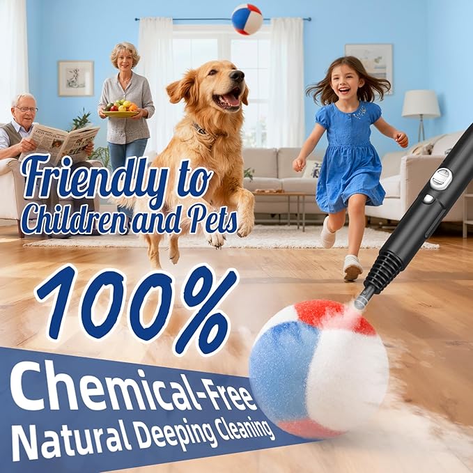 60.87oz Heavy Duty Steam Cleaner 10s Rapid Heating Handheld Steam Cleaner for Home, Steamer for Cleaning for Home, Car, Grout, Tile, Floor, Dirt