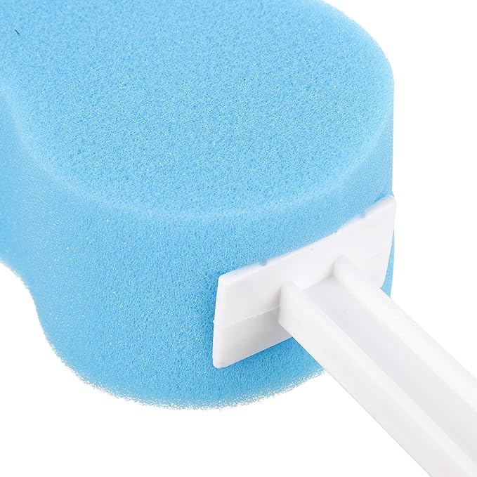 Long Handle Bathing Brush Soft Bristle Back Scrubber for Shower Ergonomic Body Cleaning Tool Convenient for Daily Use for Relaxing Baths Blue Color
