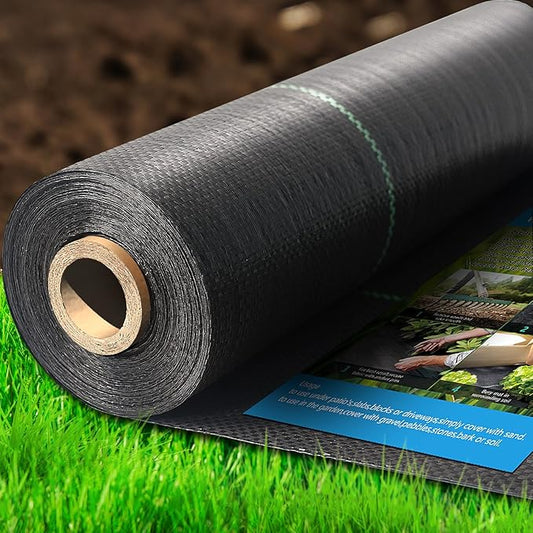Weed Barrier Landscape Fabric Heavy Duty，Garden Fabric Weed Barrier，Black Mulch for Landscaping, Weed Blocker Fabric Garden Bed Cover Garden Supplies (1.3ft x 150ft)
