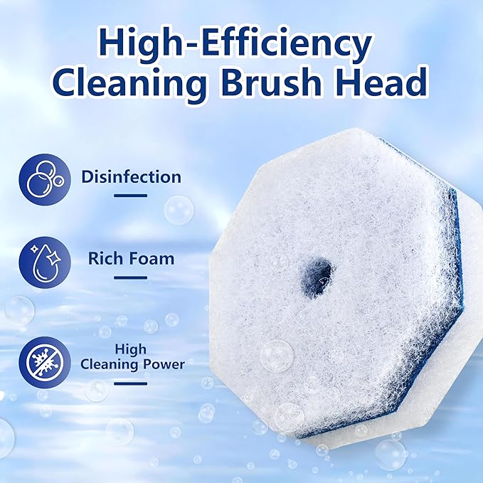 Toilet Wand Refills for Clorox, 80 Pack Disposable Toilet Brush Head with Rich Foaming, Extra Thick Refill Heads, Strong Cleaning & Deep Scrubbing Power, Disposable Toilet Cleaning System