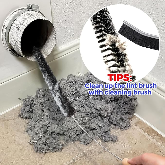 Holikme Dryer Vent Cleaner Kit - Flexible Lint Brush Remover Cleaning Tool (Pack of 2) - Image 3