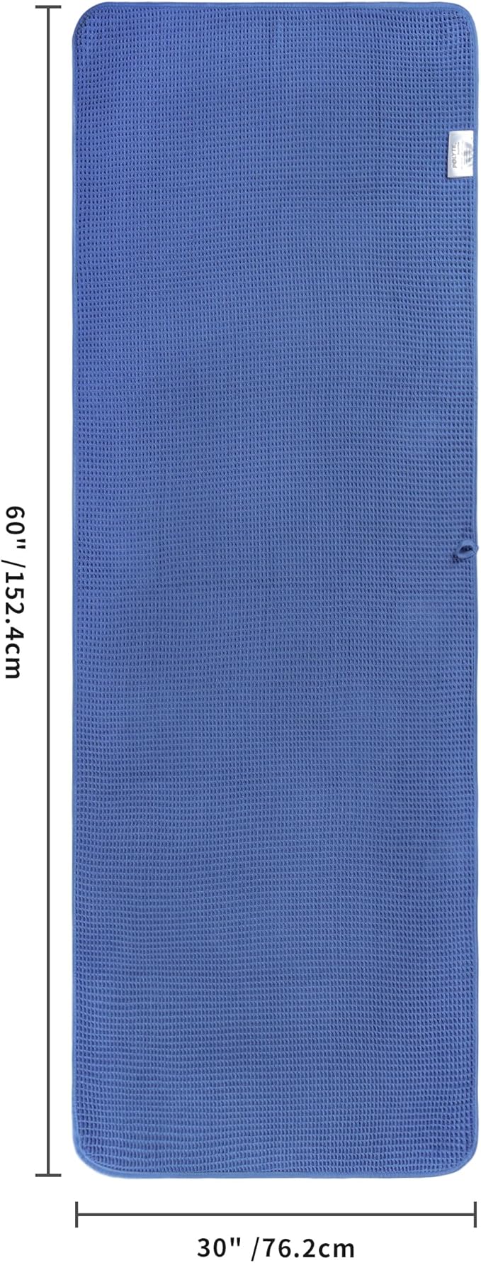 POLYTE 430 GSM Microfiber Oversize Quick Dry Lint Free Bath Towel, 60 x 30 in, 4 Pack (Waffle Weave)