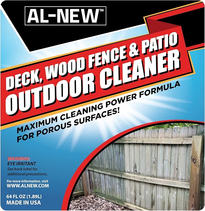 AL-NEW Outdoor Cleaner | Versatile Outdoor Cleaner 64oz Hose End Sprayer (Pack of 2) (Deck, Wood Fence, & Patio Outdoor Cleaner)