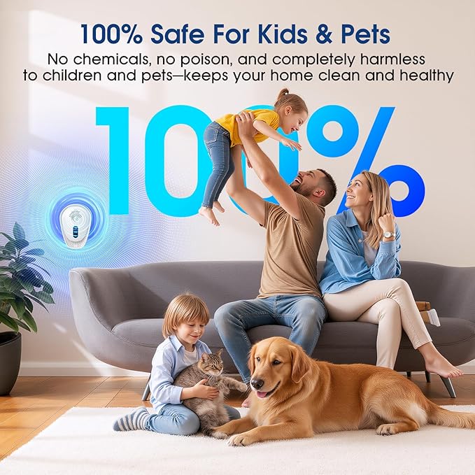 2026 Fooxem Upgraded Ultrasonic Pest Repellent 7 Packs, Mouse Traps Repellent Plug in, 3 Modes, Pest Control, for Mouse, Rodent, Roach, Bugs, Mice, Spider, Ant, Mosquito, Indoor Repeller for Home
