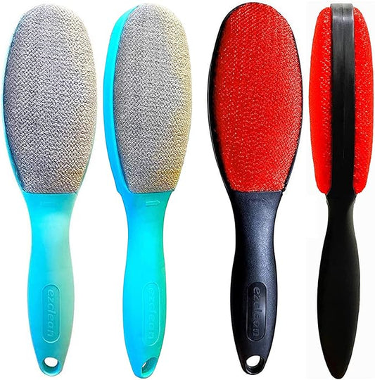 ezclean 4Pack 2Colors Lint Brush for Clothes Furniture Couch, Lint Brush Pet Hair Remover for Clothes Brush, Reusable Lint Brushes for Pet Hair,Velvet Brush, Pet Brush, Fabric Brush by Unknown