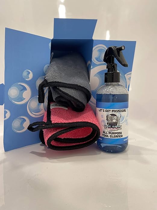 Let's Get Physical Tool Cleaning Kit, 2 premium microfiber towels included