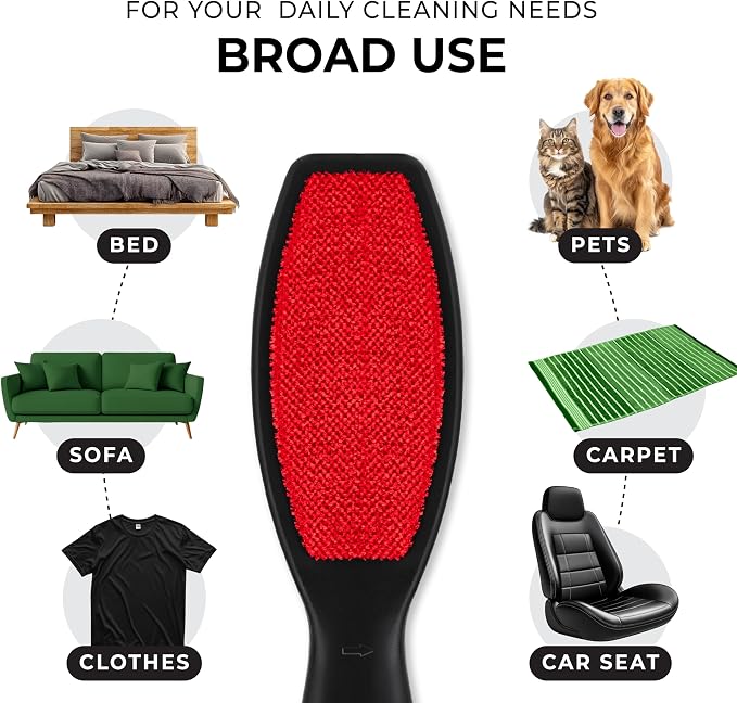 DecorRack 2 Pack Double-Sided Lint Brushes, Pet Hair Remover - Image 3