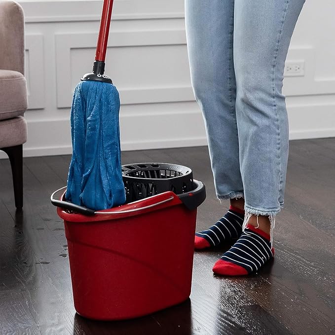 O-Cedar Quickwring Bucket & MF Cloth Mop + 1 Citrus PAC (Variety Pack)