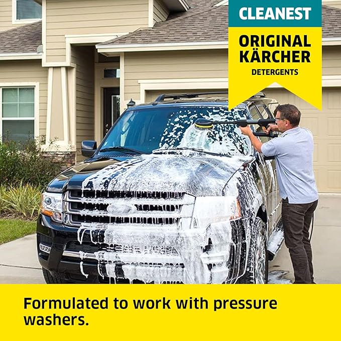 Kärcher 1 Quart Pressure Washer Vehicle Detergent and Wax - Power Washer Soap for Cars, Bikes, Trucks, Boats and More (Pack of 2)