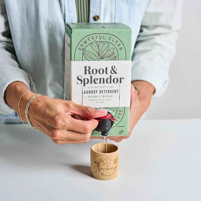 Root & Splendor Ultra Concentrated All Natural Laundry Detergent Liquid - Plant Based, Enzymatic Laundry Soap, Humble Scent, 1.5 Liter, 100 Loads