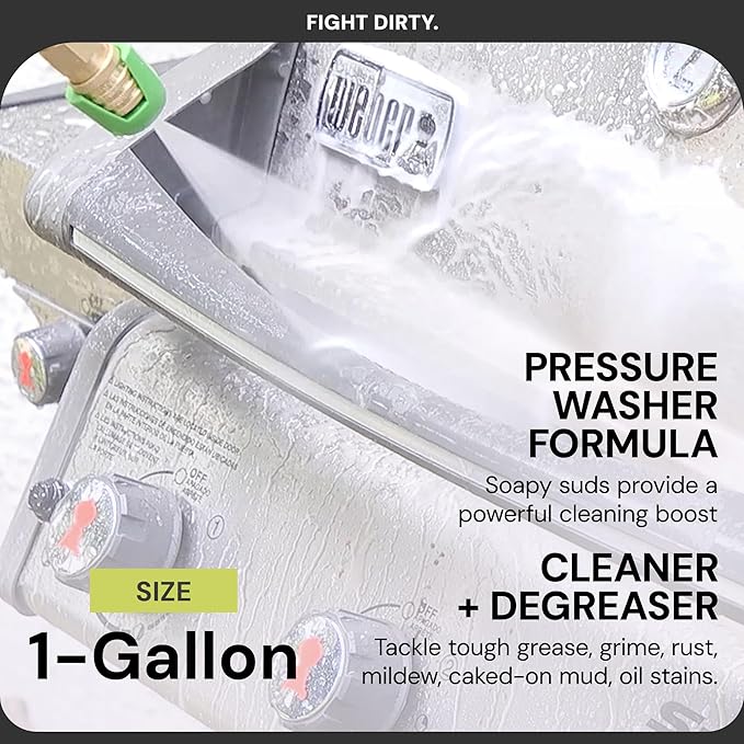 Sun Joe House and Deck All-Purpose Pressure Washer, Concentrated Cleaner and Degreaser, Unscented, 1 Gallon - Cleaning Solution for Home, Garage, Patio, Driveway, and Outdoor Surfaces, SPX-APC1G