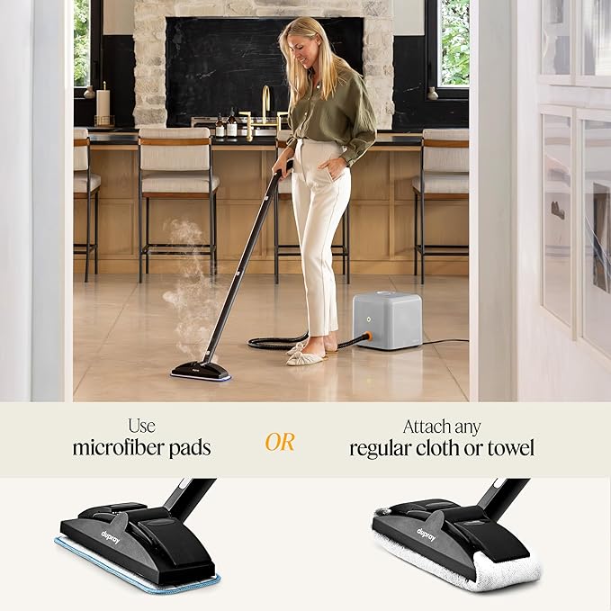 Dupray Neat Plus Steam Cleaner and Awesome Bag, 18 Accessories, Fast Heat-Up, Chemical-Free Cleaning, Multipurpose Steamer *Kills 99.9% of Bacteria & Viruses
