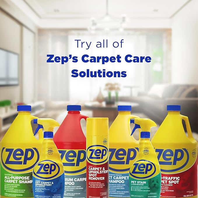 Zep Premium Carpet Shampoo - 1 Gal (Case of 4) - ZUPXC128 - Deep Cleaning and Stain Removal for Carpet Machines