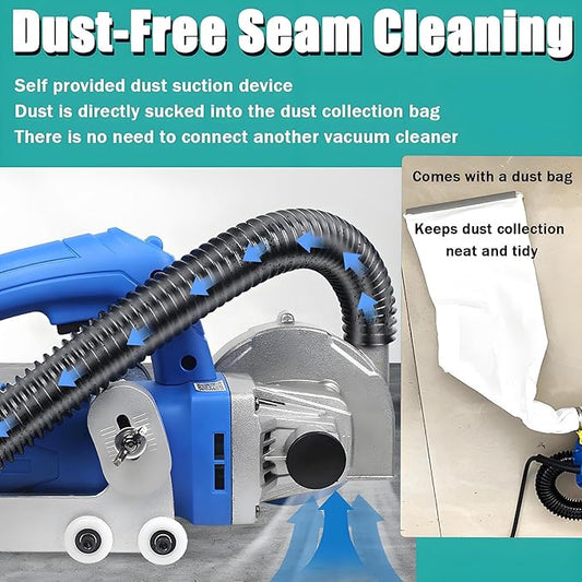 1200W Electric Tile Joint Cleaning Machine - Automatic Grout Cleaner for Ceramic Tiles, Shower & Bathtub Seam Tool, Efficient Gap & Crevice Slotting, Heavy-Duty Floor Cleaner