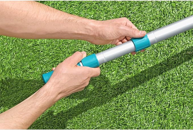 Bestway Basic Pool Cleaning Kit, Includes Pool Vacuum, Skimmer Net, 9' Pole, & Hose, Compatible W/Most Above Ground Pools, Blue