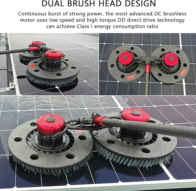 Photovoltaic Solar Panel Cleaning, Telescopic Window Clean, Extension Pole Cleaning for Trucks / 70cm Brush Head Roof Cleaning Tools,6.0M