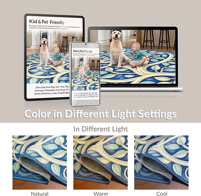 Flatwoven High Traffic Area Rug 5x7, Geometric Bathroom & Scrubber with Replaceable Heads, Non Slip, Stain Resistant, Washable Area Rugs for Living Room, Bedroom (Green, 5x7)