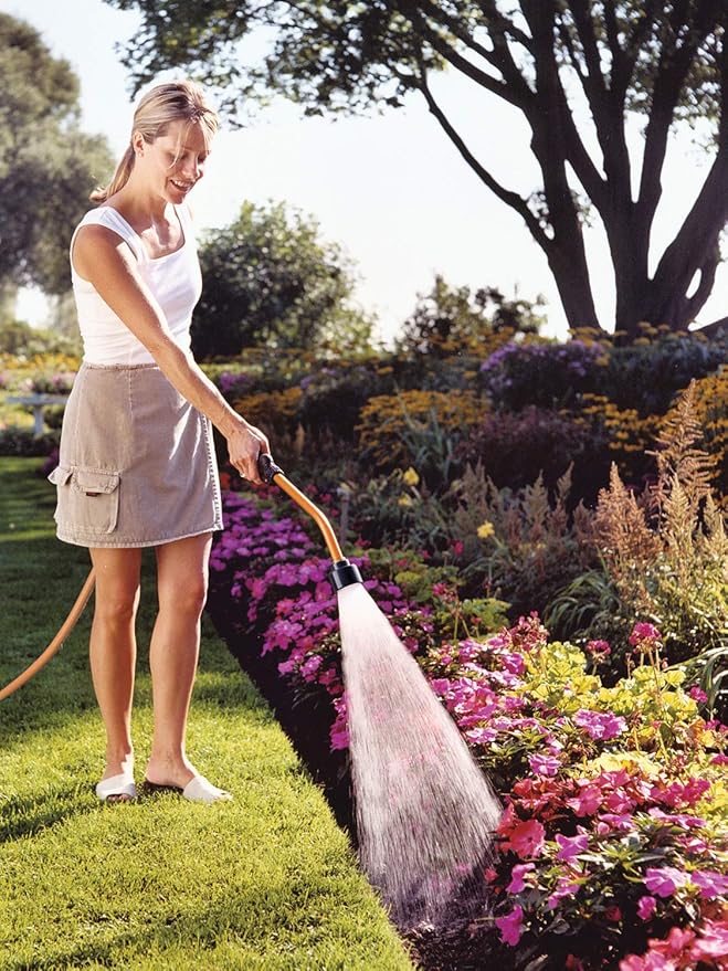 Dramm Touch-N-Flow Rain Wand – 16” Long, Berry – Full Watering Flow with Trigger-Style Shut-Off Valve & Lock – High-Flow, Gentle Spray for Gardens, Hanging Baskets & Flowerbeds