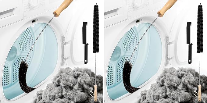 Holikme Dryer Vent Cleaner Kit - Flexible Lint Brush Remover Cleaning Tool (Pack of 2) by Holikme