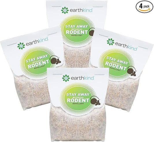 Stay Away Rodent Repellent - Pest Control for Indoor Use - Safe for Kids & Pets When Used as Directed - with Plant Fibers, Balsam Fir & Fragrance Oil - 4-Pack