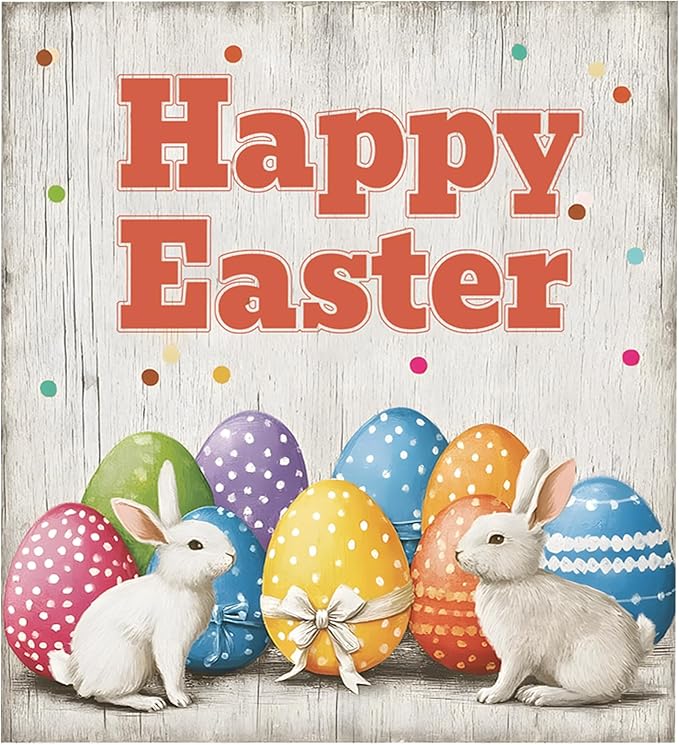 NYZE Happy Easter Dishwasher Magnets Cover, Bunny Dishwasher Magnetic Sticker Decorative, Reusable Dish Washer Cover for Dishwashers (Bunnies & Eggs)