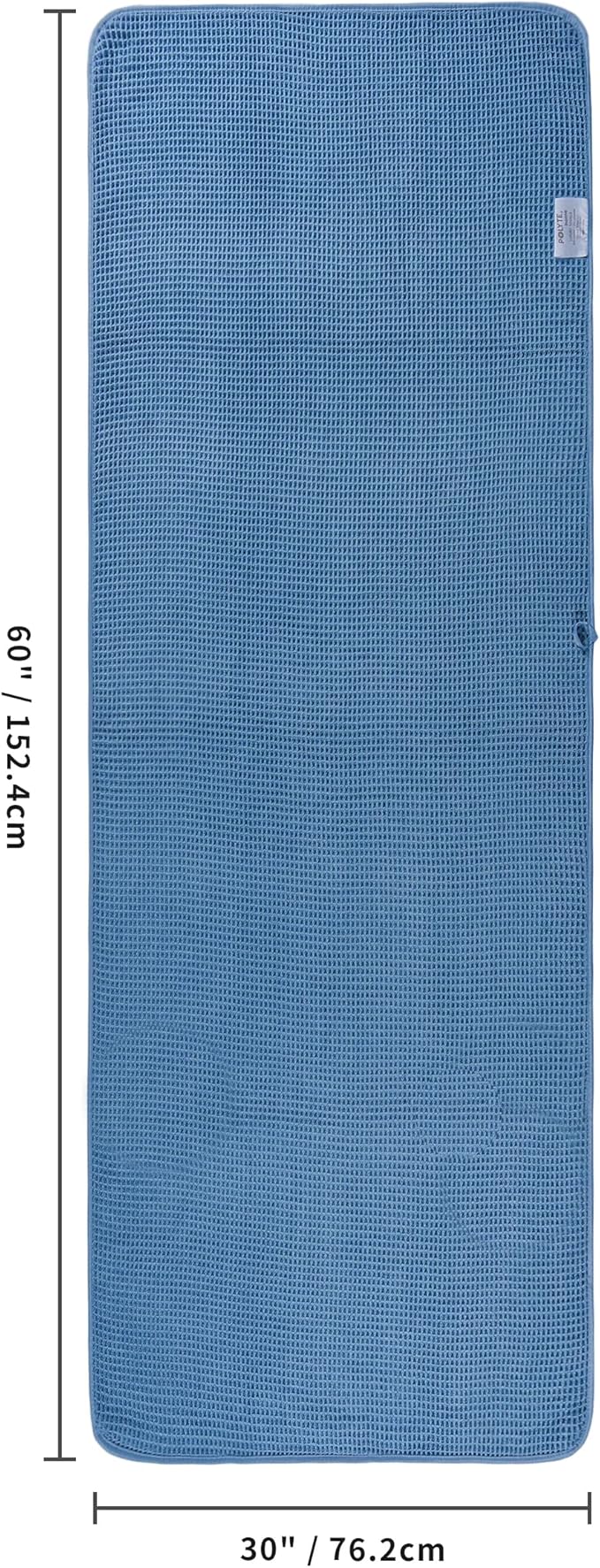 POLYTE 430 GSM Microfiber Oversize Quick Dry Lint Free Bath Towel, 60 x 30 in, 4 Pack (Waffle Weave)