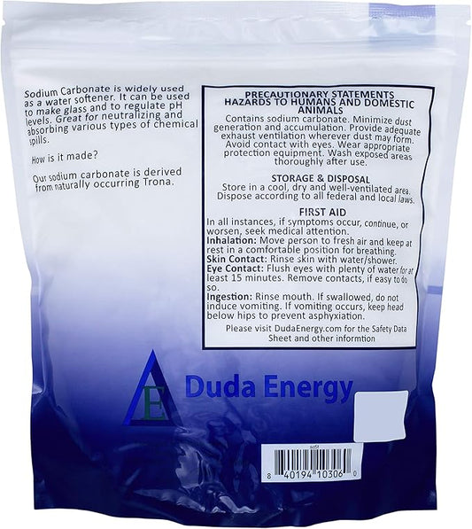 Duda Energy 10 lb Pure Sodium Carbonate Dense Soda Ash Na2CO3 pH Adjust Chemical Spa Pool Cleaning Dishwasher