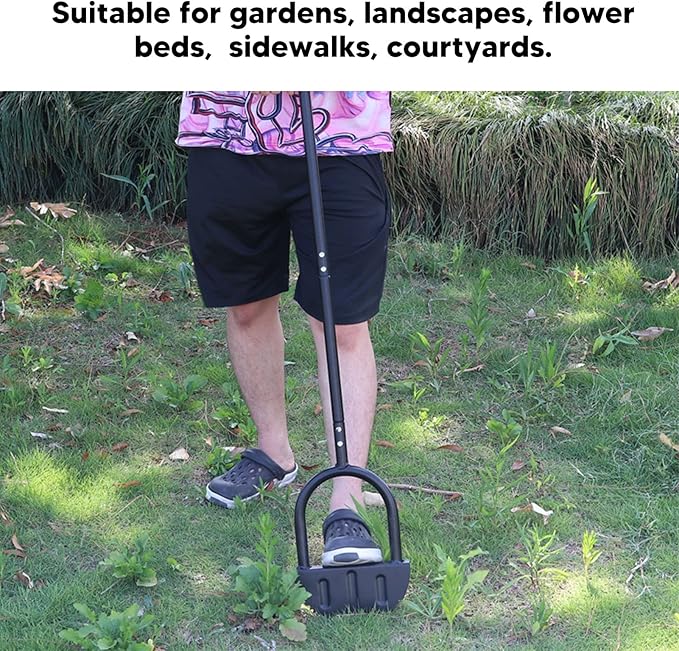 Edger Lawn Tool Safe Steel Half Moon Edger Coating Half Moon Lawn Edger with T Grip for Cleaning Edges Along Sidewalks Driveways Garden Flower Beds