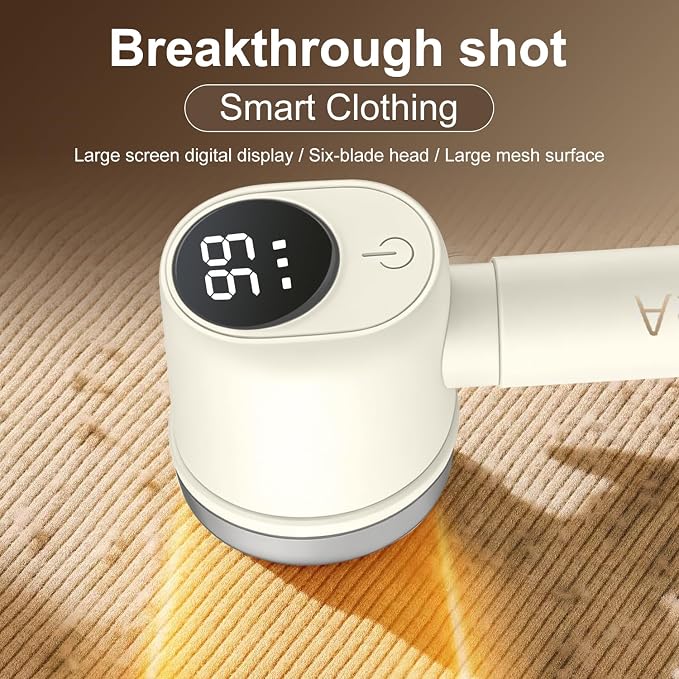 Fabric Shaver Pill Remover for Clothes Sofa Sweater Lint Shaver | Three-Speed Adjustable Features LED Display Gentle on All Fabrics Upgraded lint Shaver - Image 5
