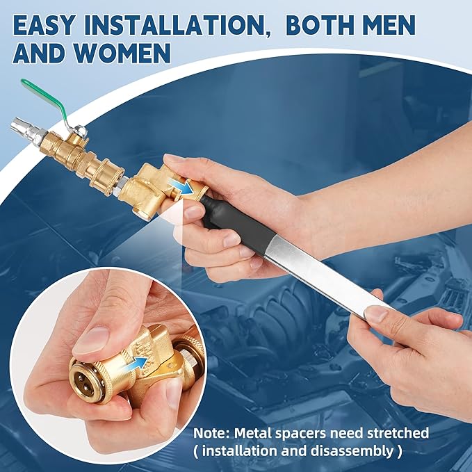 Radiator Cleaning Wand, Fit Vehicle Radiator Cleaning 34'' with 25° Fan Nozzle, 4500 PSI Dual-Mode Air for Cars, Trucks, and Other Vehicles