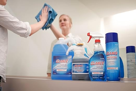 Diversey Glance Powerized Professional Glass & Surface Cleaner, 1 Gallon (4 Pack)