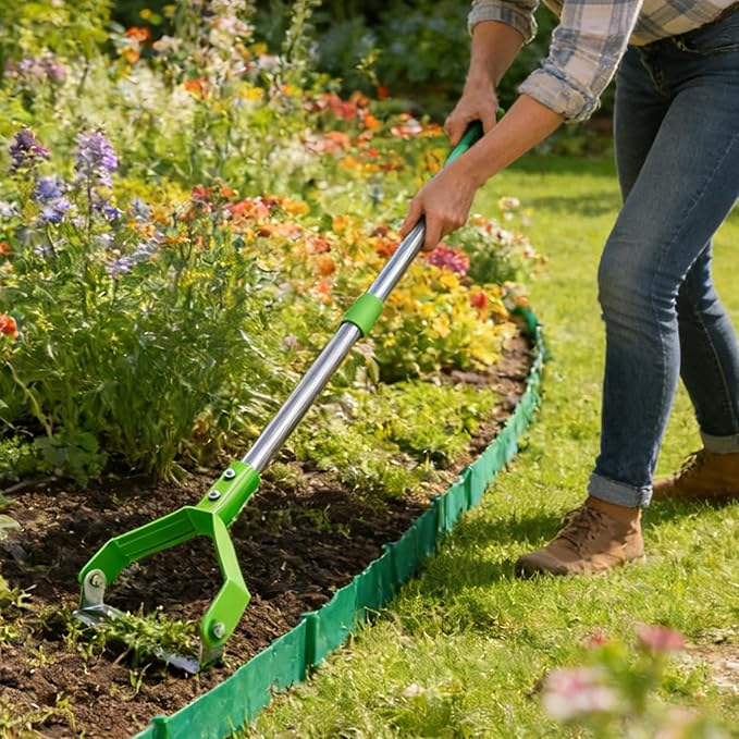 Gardening Hoe | Heavy Duty Loop Long Handle Shovel - Metal Weeder Scraper Gardening Hoe | for Digging Trenching Loosening Hoeing Edging Farm Lawn Backyard Patio Flower Bed