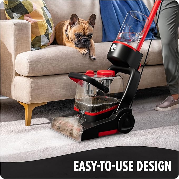 Dirt Devil Full Size Carpet Cleaner Machine for Carpet and Upholstery, Deep Cleaning Carpet Shampooer Machine with Two Cleaning Modes, Pair with Dirt Devil Carpet Cleaner Solution