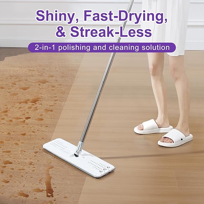 JOYMOOP Complete Floor Cleaning Bundle: Mop and Bucket Set with Wringer with 3 Washable Microfiber Pads and 15 Freesia Scented Cleaner Pods – Hands-Free Wet/Dry Floor Cleaning System