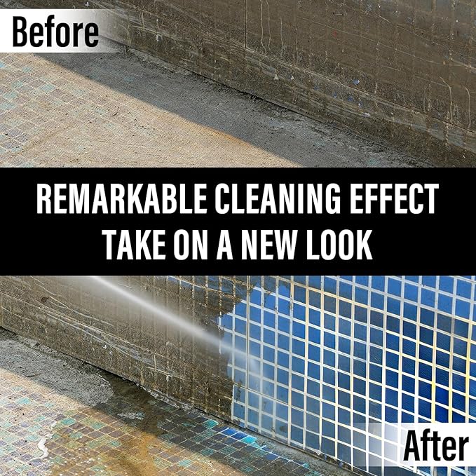 MZK Pressure Washer,with Anti-Tipping Technology,4 Quick-Connect Nozzles,Foam Cannon for Easy Replacement,High-Pressure Cleaning of Cars,Fences