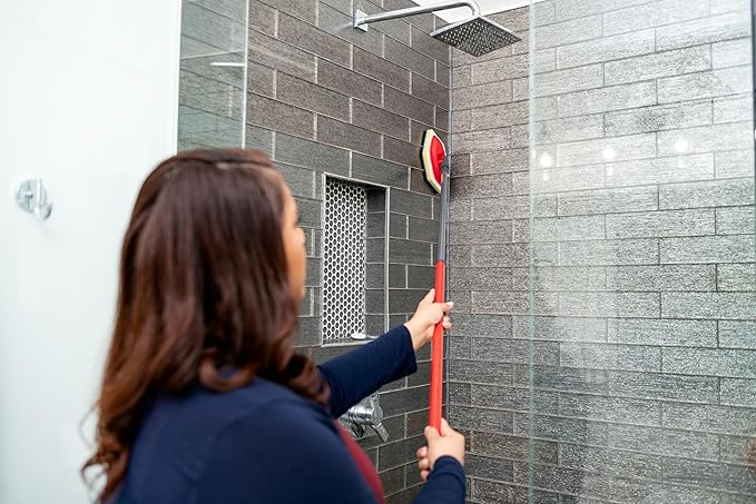 Vileda Bath Magic Bathroom and Tub Mop | Multisurface Cleaning Mop | Safe to Use on Tile, Glass, Ceramic, Bathtub, Shower Surfaces