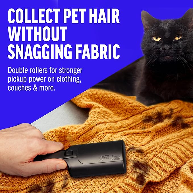 ChomChom Roller Pet Hair Remover – Reusable Lint Roller Pet Hair Removal Tool for Clothes, Couches, Cars and Travel - Cat Dog Hair Remover, Compact, No Sticky Refills Needed (Mini Roller) - Image 5