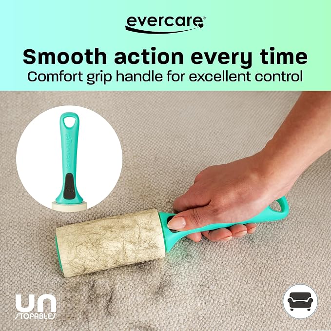 Evercare with Unstopables Fresh Scent All-Purpose Lint Roller, 4-Pack, 80 Layers Per Roller, Total 320 Sticky Sheets, Pet Hair & Lint Remover - Image 7