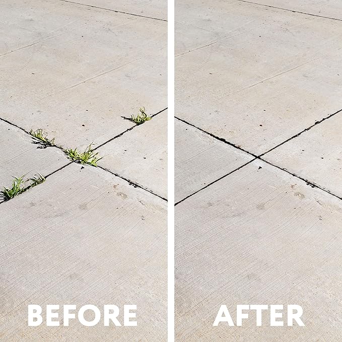 BICRACKIE Stand-Up Crack Weeding Tool with 60" Steel Pole; Steel Blade with 2-Sized, 5" Tapered Ends for Driveways, Patios, Sidewalks, Pavers to Remove Weeds Easily; Made in USA