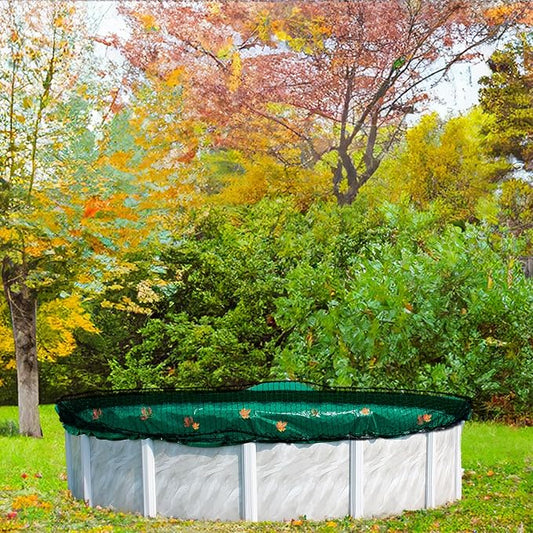 In The Swim 21' Round Leaf Net Cover for Above Ground Swimming Pools - Removes Leaves, Sticks, and Small Debris from Your Winter Cover
