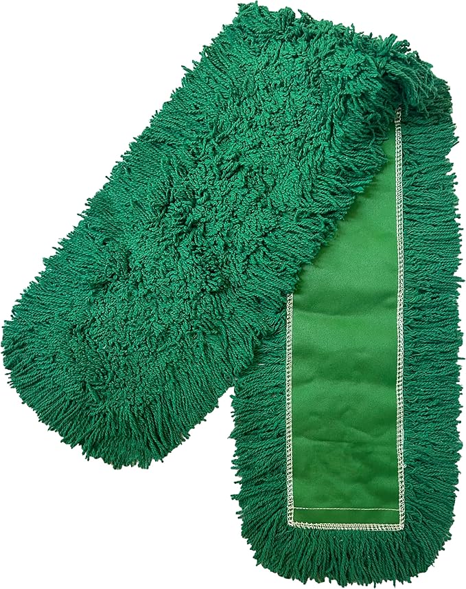 Ultimate Dust Mop Kit: Industrial-Grade Performance, Heavy-Duty Frame, Telescopic Handle - Green 36 Inch