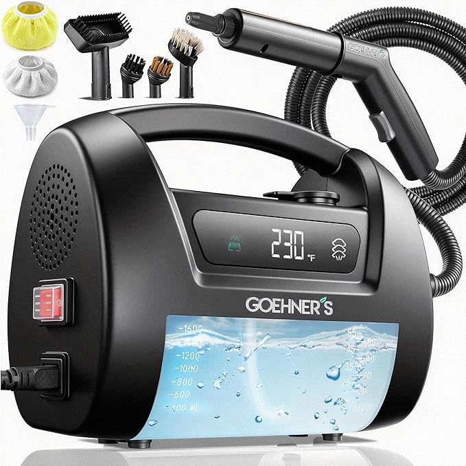 𝐔𝐩𝐠𝐫𝐚𝐝𝐞𝐝 Handheld Steam Cleaner for Home, 230°F/3.5Bar High Pressure Hand held Steam Cleaner for Car Detailing with 13ft Cord, 30s Heats Portable Steamer for Cleaning Grout Tile Bathroom Wall