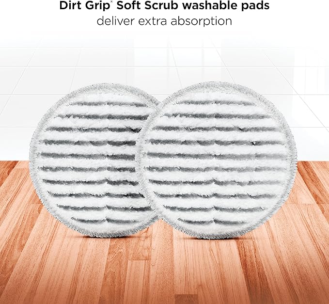 Shark Steam & Scrub All-in-One Scrubbing and Sanitizing Hard Floor Steam Mop, 2 Steam Modes, 2 Dirt Grip Soft Scrub Pads Included, XL Removable Water Tank, Swivel Steering, Teal, S8002BRN