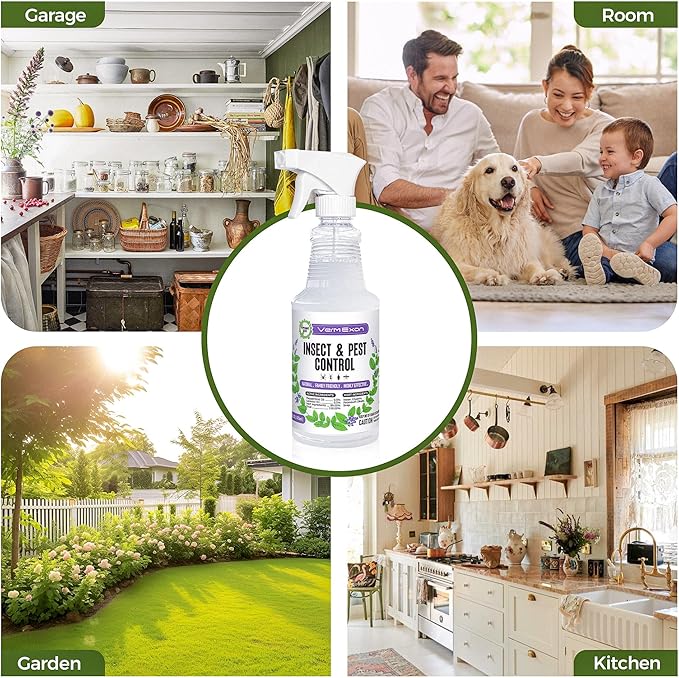 Peppermint Oil Insect & Pest Control Spray ?€? 16oz Natural Plant-Based Bug Killer for Spiders, Ants, Flies, and Other Insects, Safe for Home & Kitchen Use