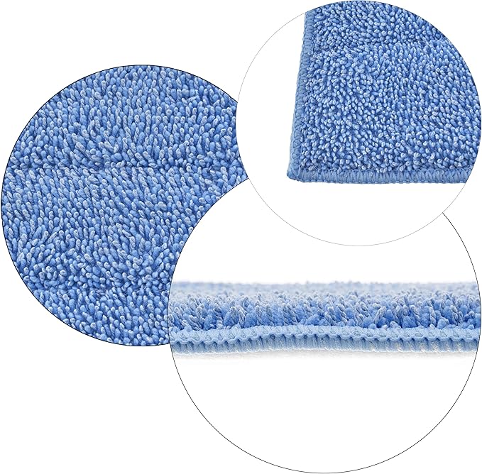 Superio Microfiber Mop Replacement Head, 16 inch Damp Mop Pad Refill for Miracle Mop Dusting and Spray Mop, attaches to Velcro mop(2 Pack)