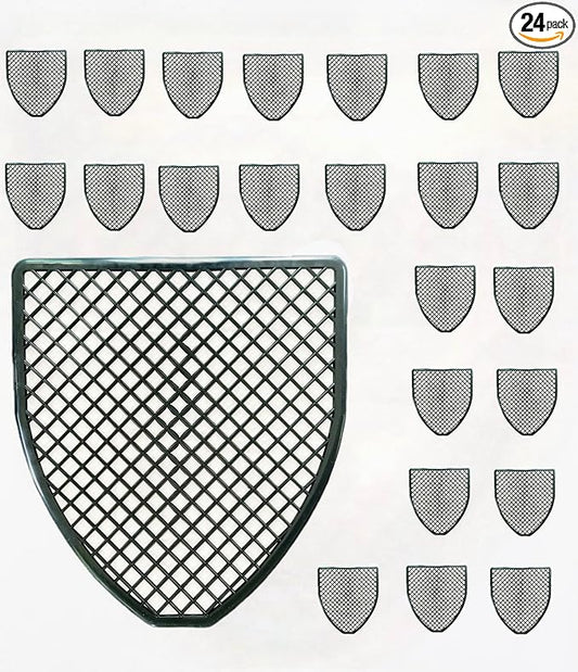 Urinal Mats (6,12,24 Pack) - Bathroom Urinal Mat for Floor - Black Commercial Splash Mats for Men's Restroom (24, Black)