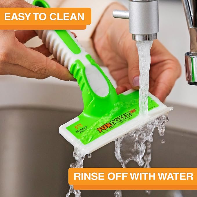 FurDozer Pet Hair Remover & Auto Detailing Tools - Cat & Dog Hair Remover for Carpets, Car Interiors, Couches, Bedding, & Pet Furniture (Green, X6) - Image 9