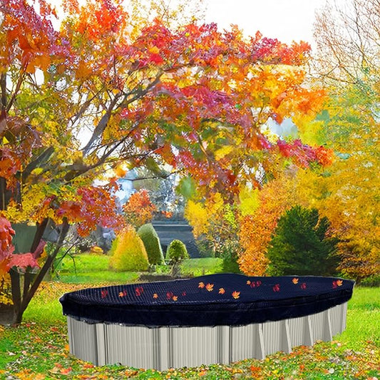 In The Swim 15' x 30' Oval Leaf Net Cover for Above Ground Swimming Pools - Removes Leaves, Sticks, and Small Debris from Your Winter Cover
